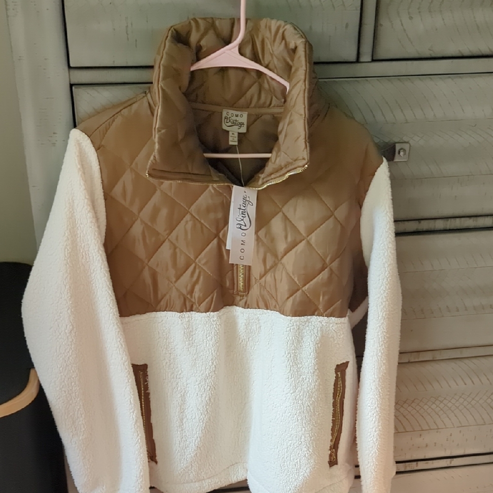 Como Vintage Tan Quilted Jacket
